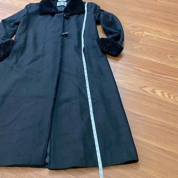 Bill Blass signature woman’s lambs wool blend long maxi collard coat size 14 🌹 - Picture 9 of 12